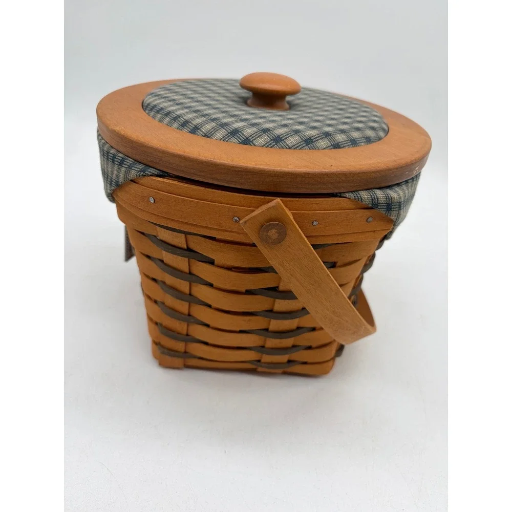 Longaberger 1998 Crawford Barn Basket Lid Liner Protector Charm September 1998